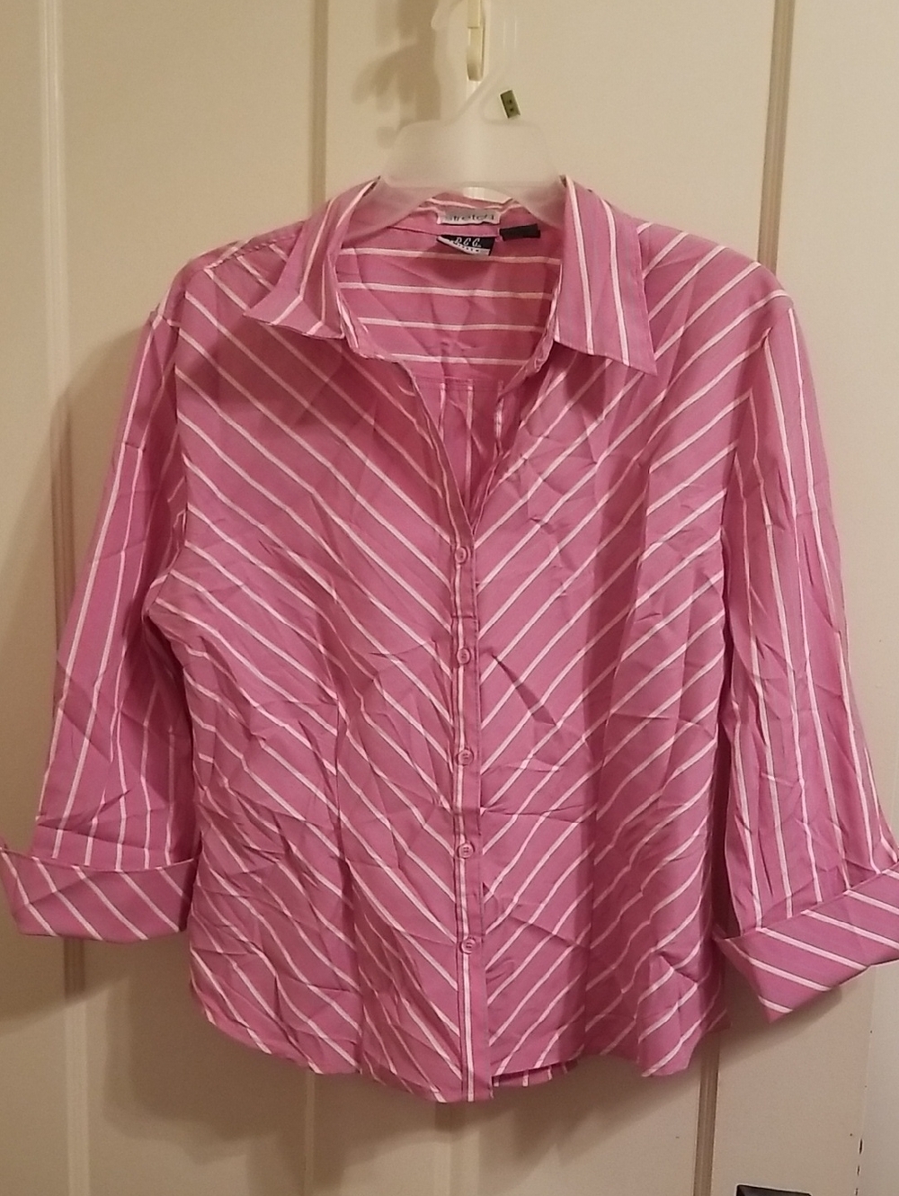Pink Striped Button-Down Shirt - Classic Women’s Top